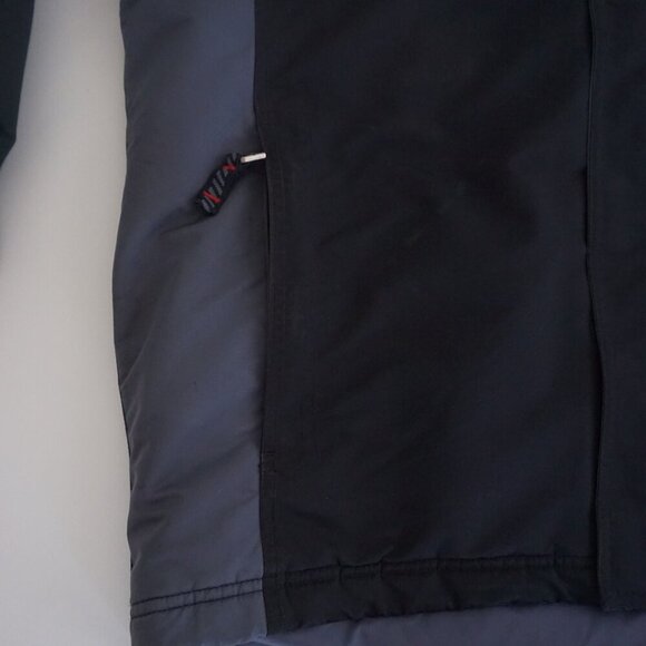 VTG Y2K Gray Tag Nike Black Red Fleece Lined Red Check Zip Up Nylon Ski Jacket L - Picture 7 of 11